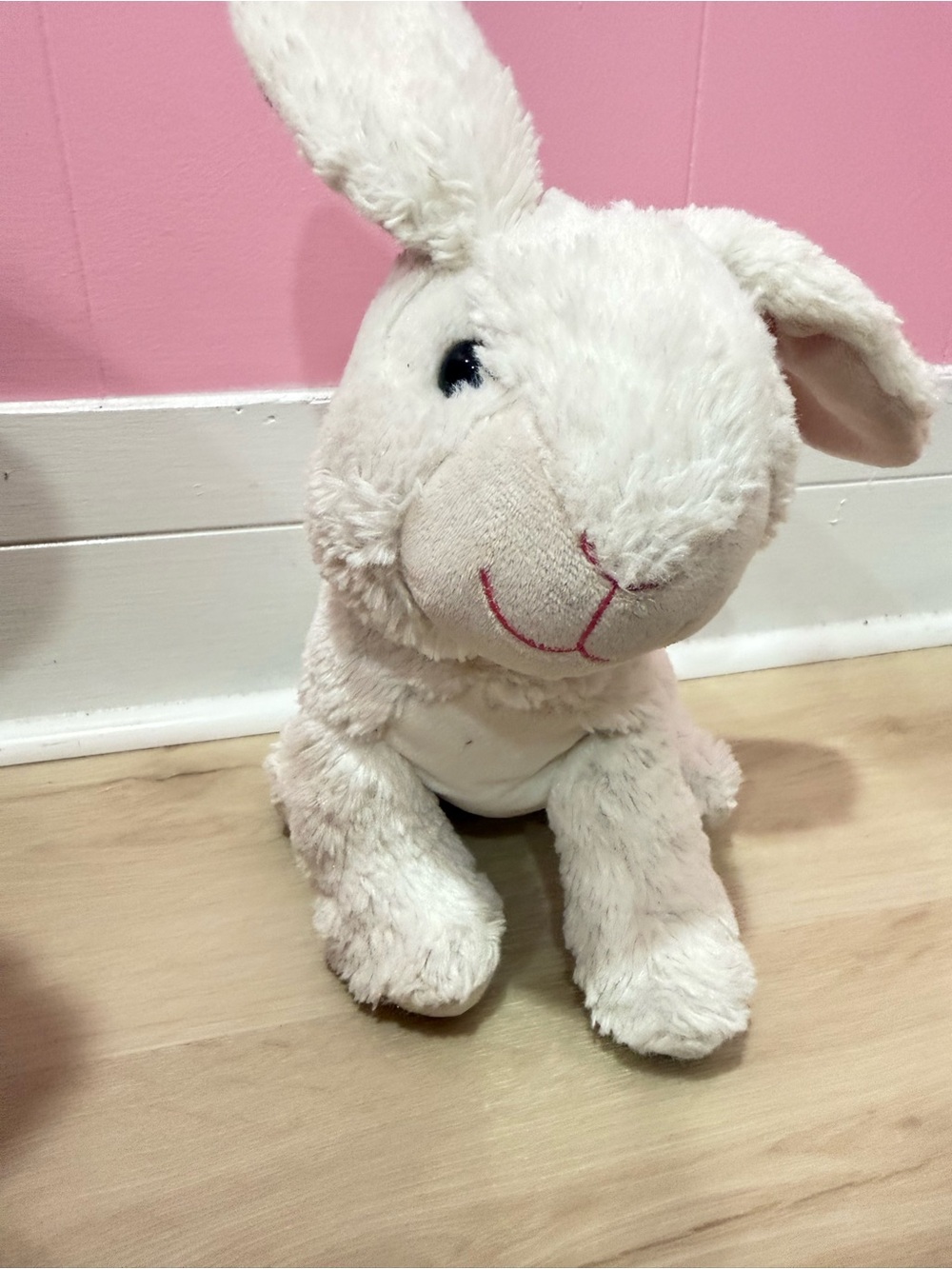 Plush Bunny Stuffed Animal - Cream Soft Cuddly Toy for Kids